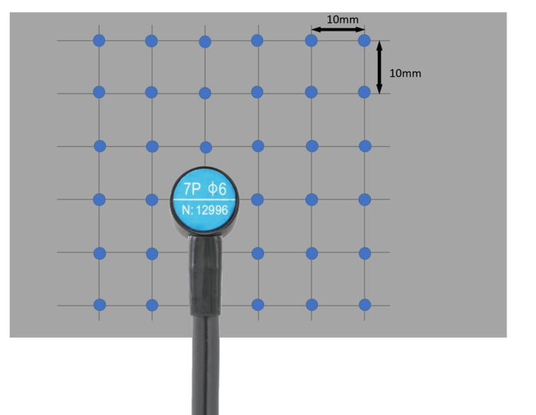 超音波厚さ計 プローブ 測定方法 グリッド状に ハングル